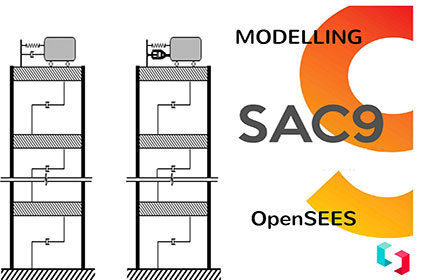 مدلسازی سازه SAC9 دوبعدی